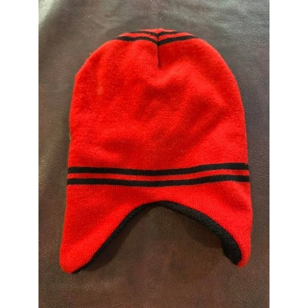 Disney Mickey Mouse Red Knit Ear Flap Trapper Beanie Hat Winter Cap
